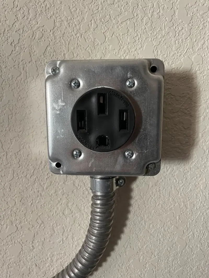NEMA 14-50 outlet installed for Smart Home Electrical in Morton